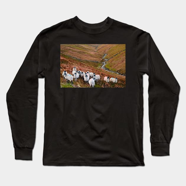 Swaledale Sheep in Weardale Long Sleeve T-Shirt by MartynUK